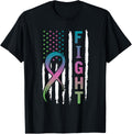 Distressed American Flag Metastatic Breast Cancer T Shirt