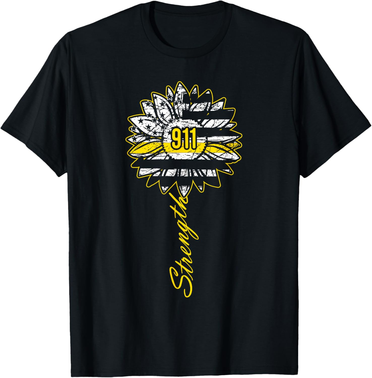 911 Dispatcher Strength Usa Flag Emergency Call Responder