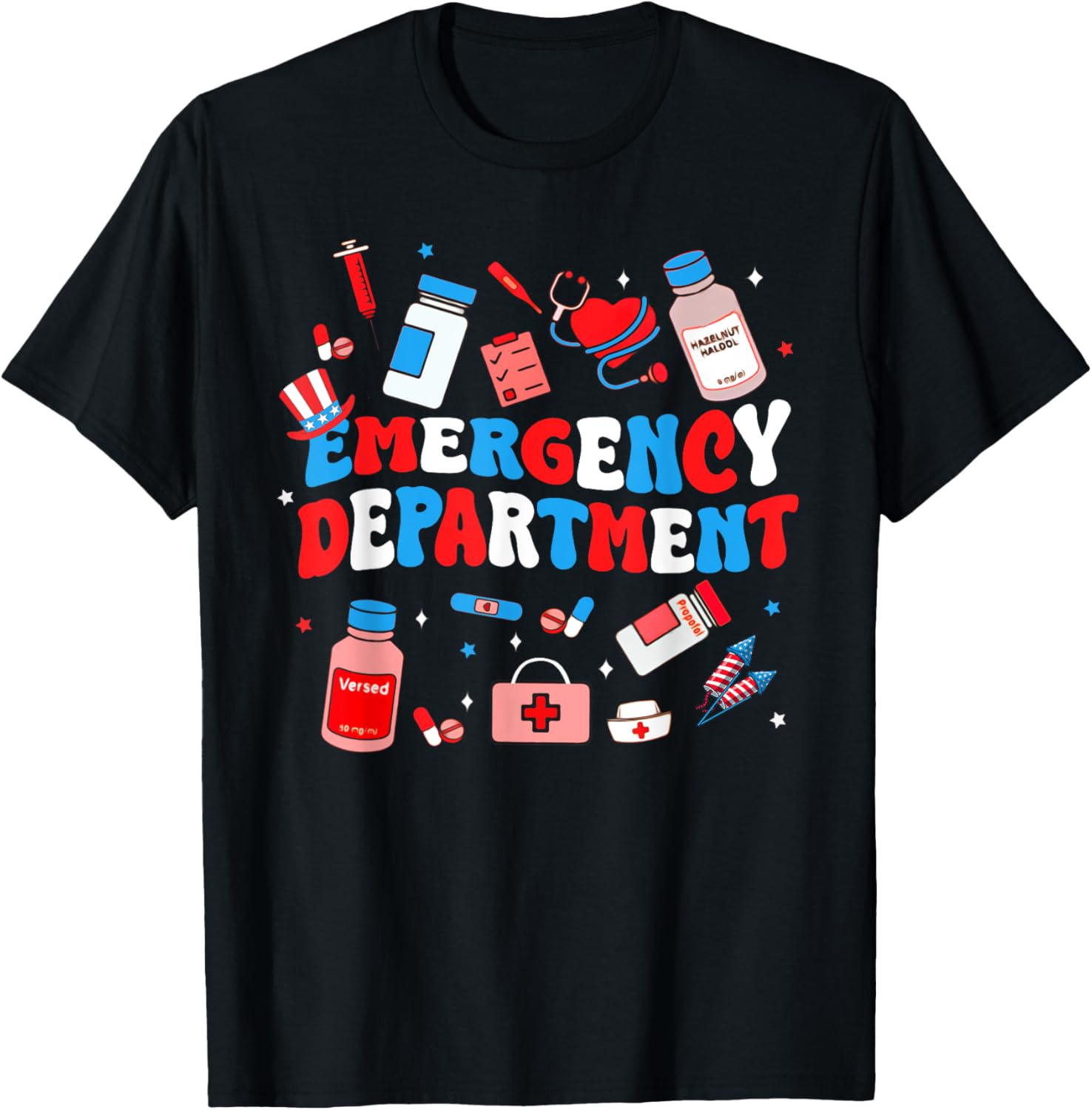 Emergency Department Er Nurse Usa Flag Patriotic 4Th Of July