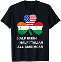 Half Irish Half Italian All American Flag Shamrock Heritage