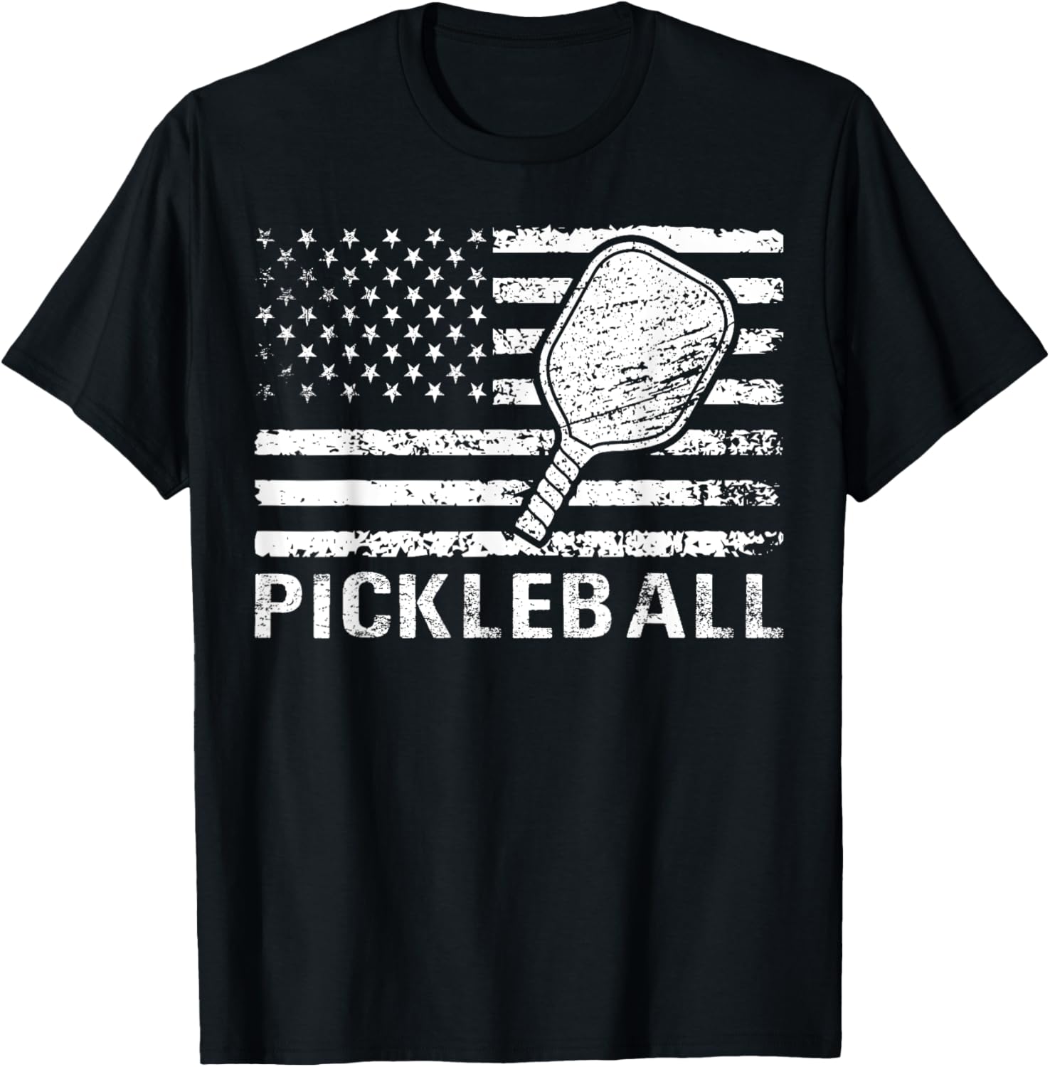 Vintage Us Flag Pickleball July 4Th Independence Day Usa