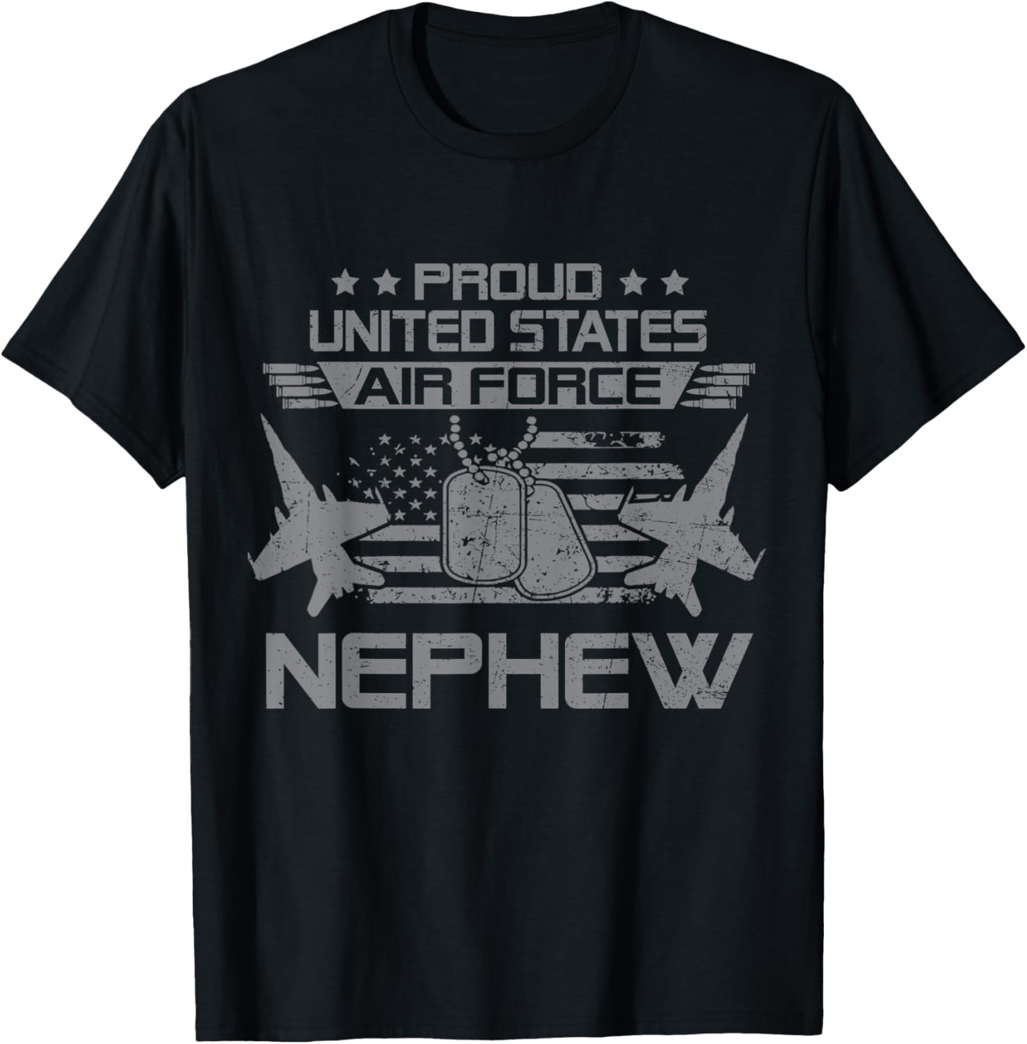 Proud Us Air Force Nephew Flag Usa Military Veteran
