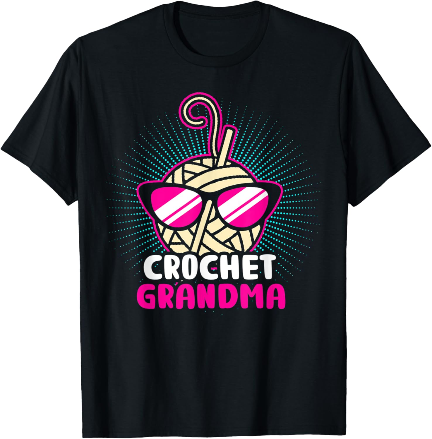 Crochet Lady Funny Grandma Mom Crocheting Yarn Knitting