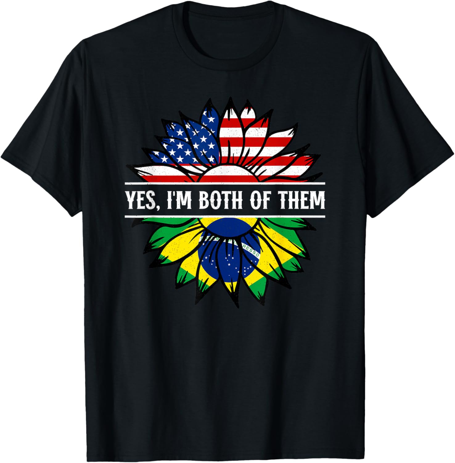 Yes Im Both Of Them Brazil Usa America Flag