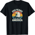250 Years America Eagle Proud Usa Flag Retro Vintage