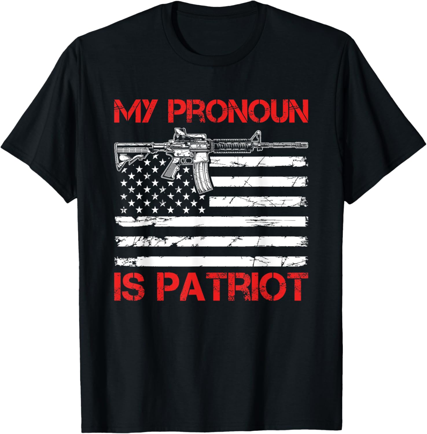 Funny Republican My Pronoun Is Patriot American Flag Usa