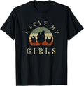 I Love My Girls Funny Farm Bird Animal Retro Chicken Shirt 82