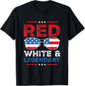 Red White Legendary Dad Father Son Matching 4Th July Dad Dad