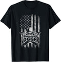Logger T Shirt American Flag
