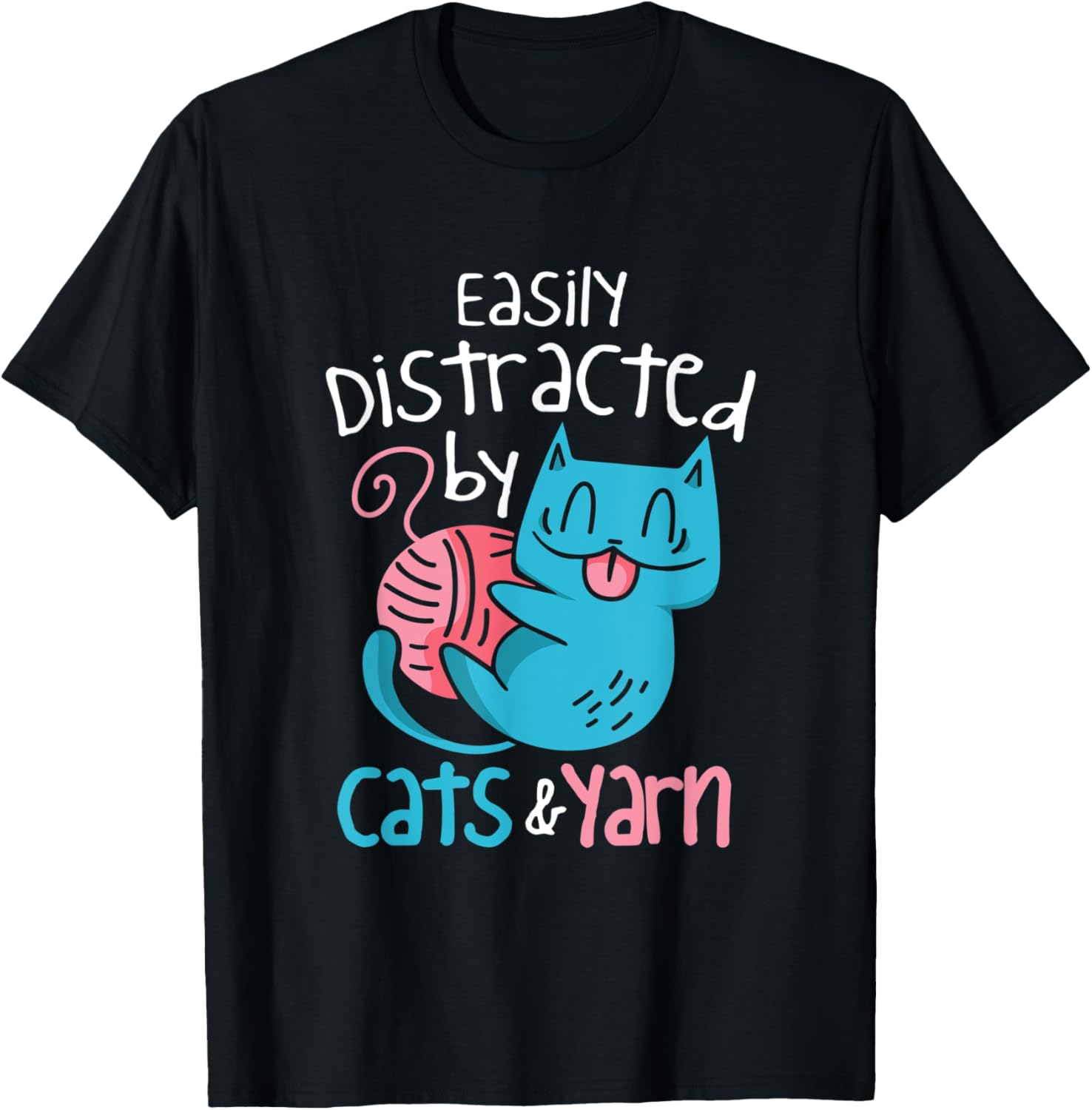 Knitting Cat And Yarn Feline Knitter Crocheter