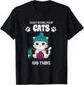 Easily Distracted By Cats & Yarns Cute Knitting Cat