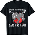Easily Distracted By Cats And Yarn Funny Crocheters