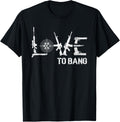 Love To Bang Gun Rifle Patriot Second Amendment Usa Mens Tee