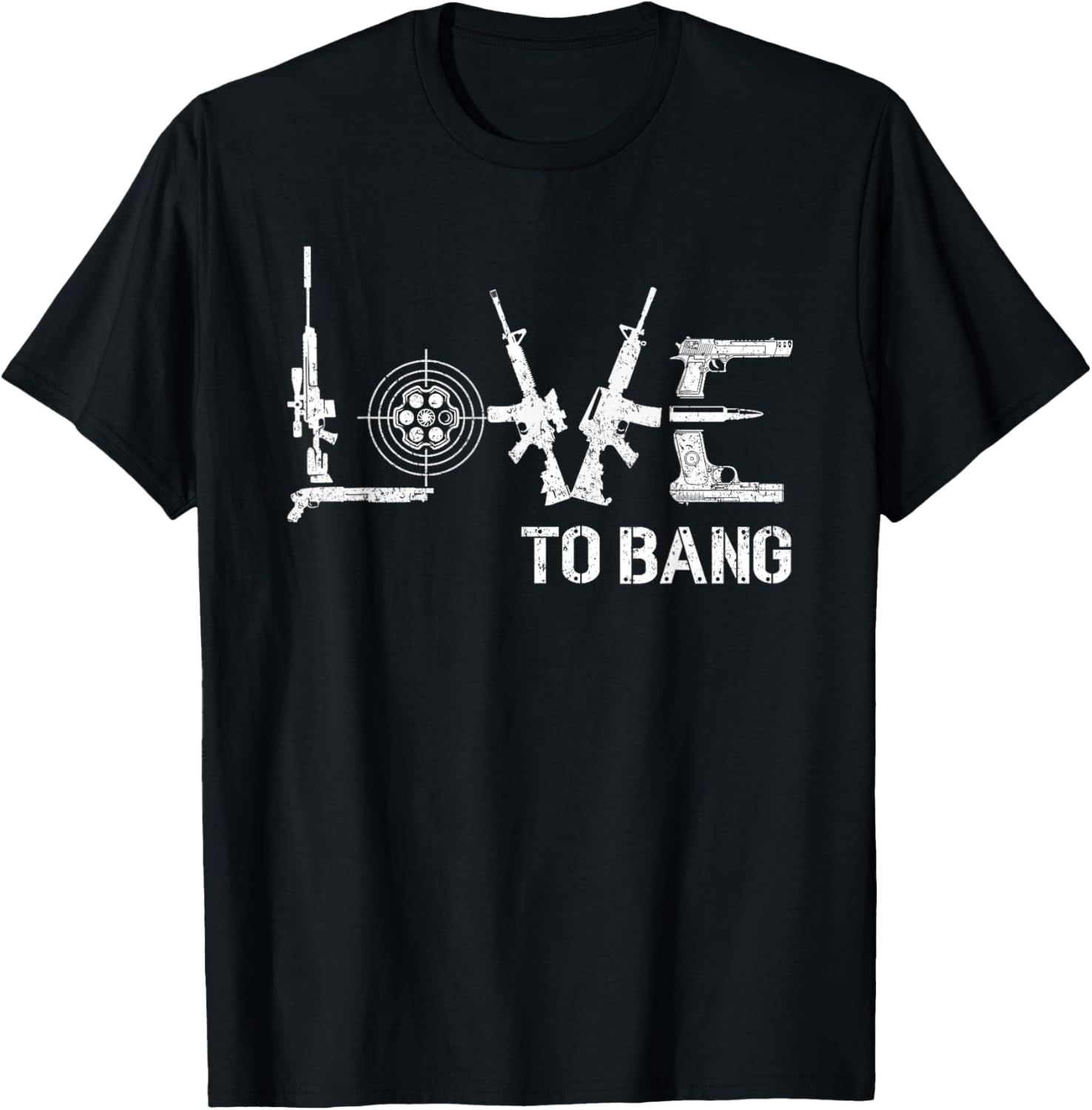 Love To Bang Gun Rifle Patriot Second Amendment Usa Mens Tee