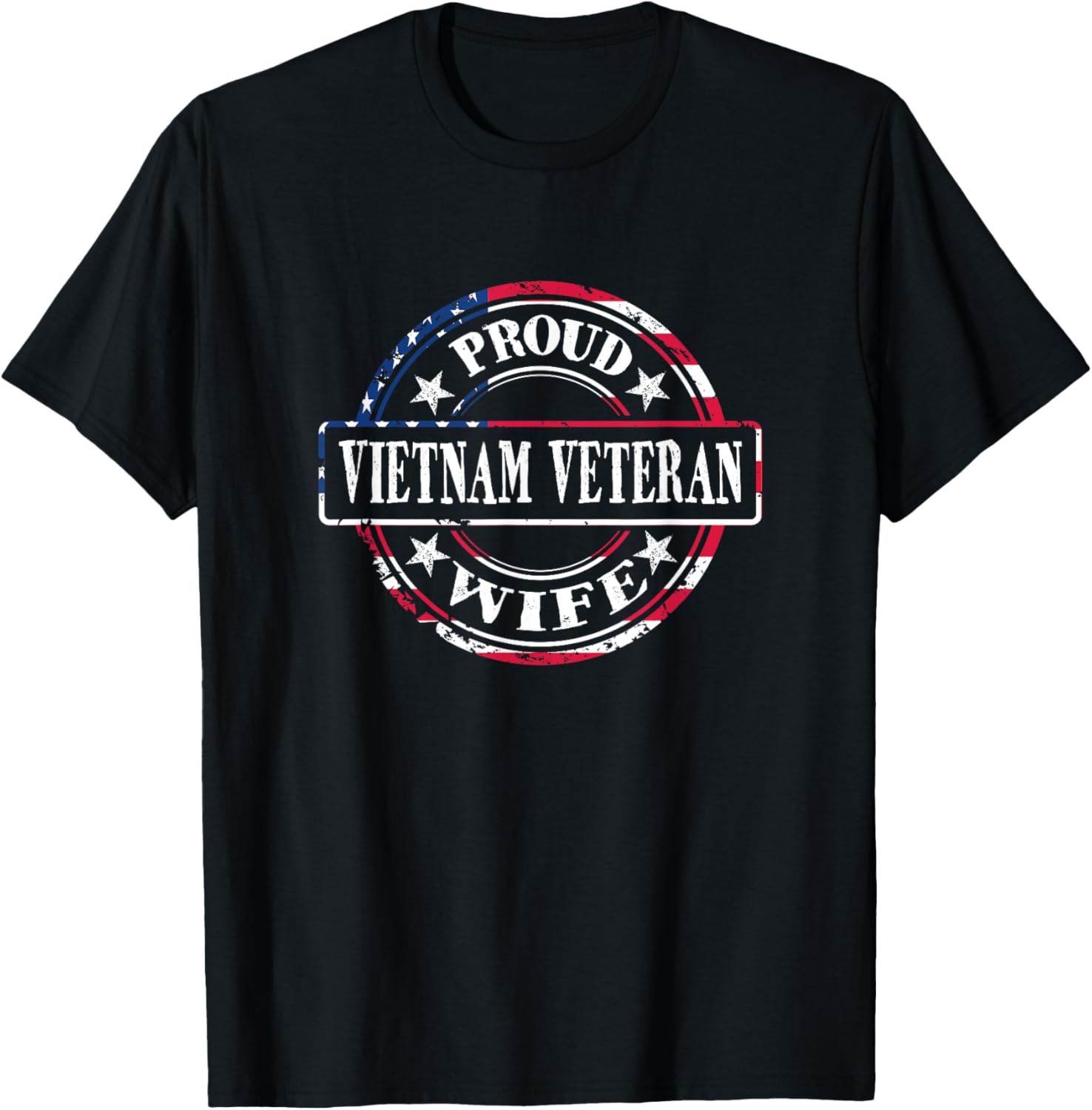 Proud Vietnam Veteran Wife American Flag Colors