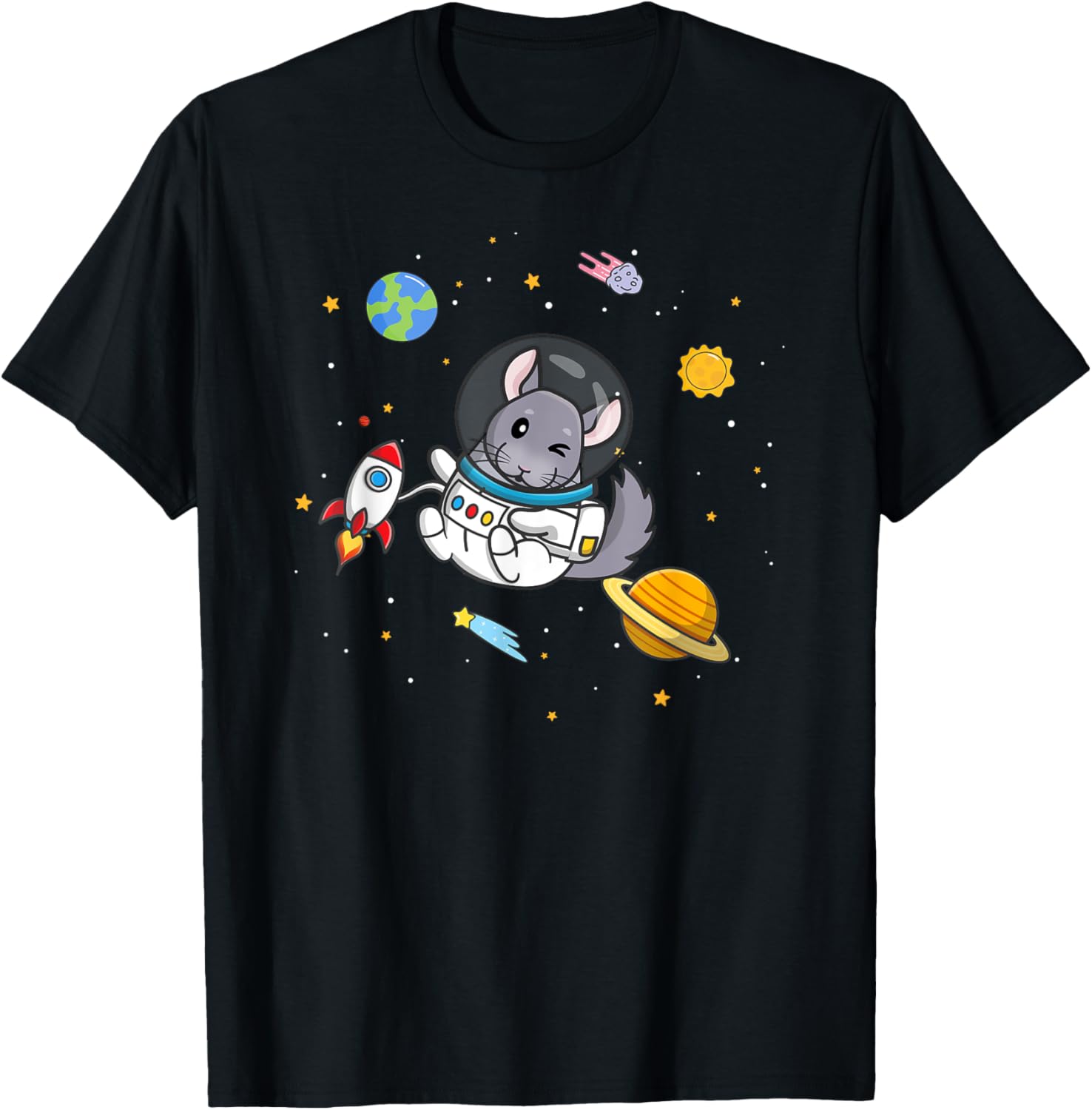 Kawaii Space Kids Boys Girls Pet Chinchilla Lover