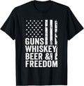 Guns Whisky Beer Freedom Pro Guns Drinking Flag Funny Gun