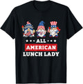 Lunch Lady Gnomes July 4Th American Flag Usa