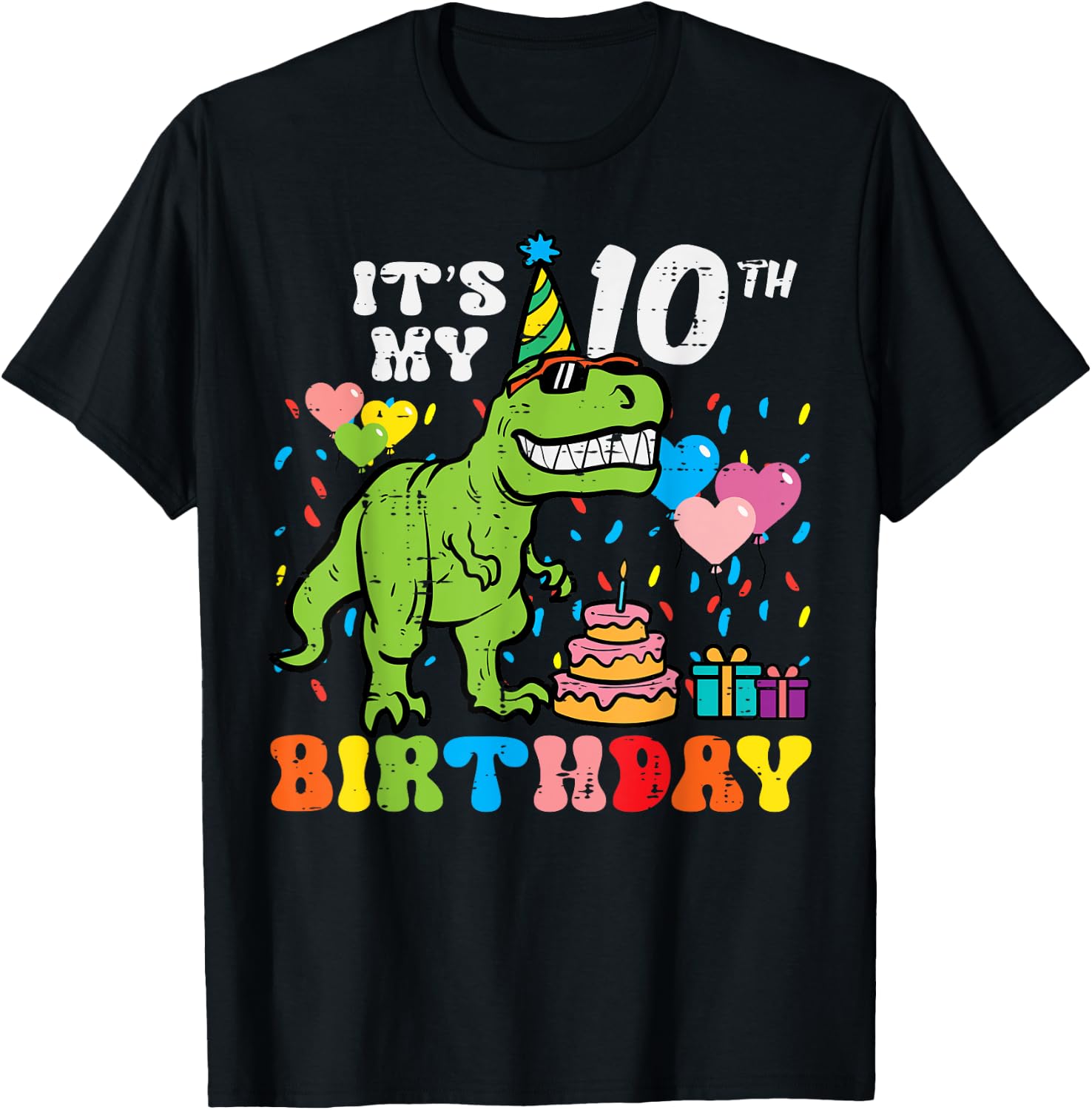 It's My 10th Birthday Dinosaur Trex 10 Years Old Birthday Boys Design 147