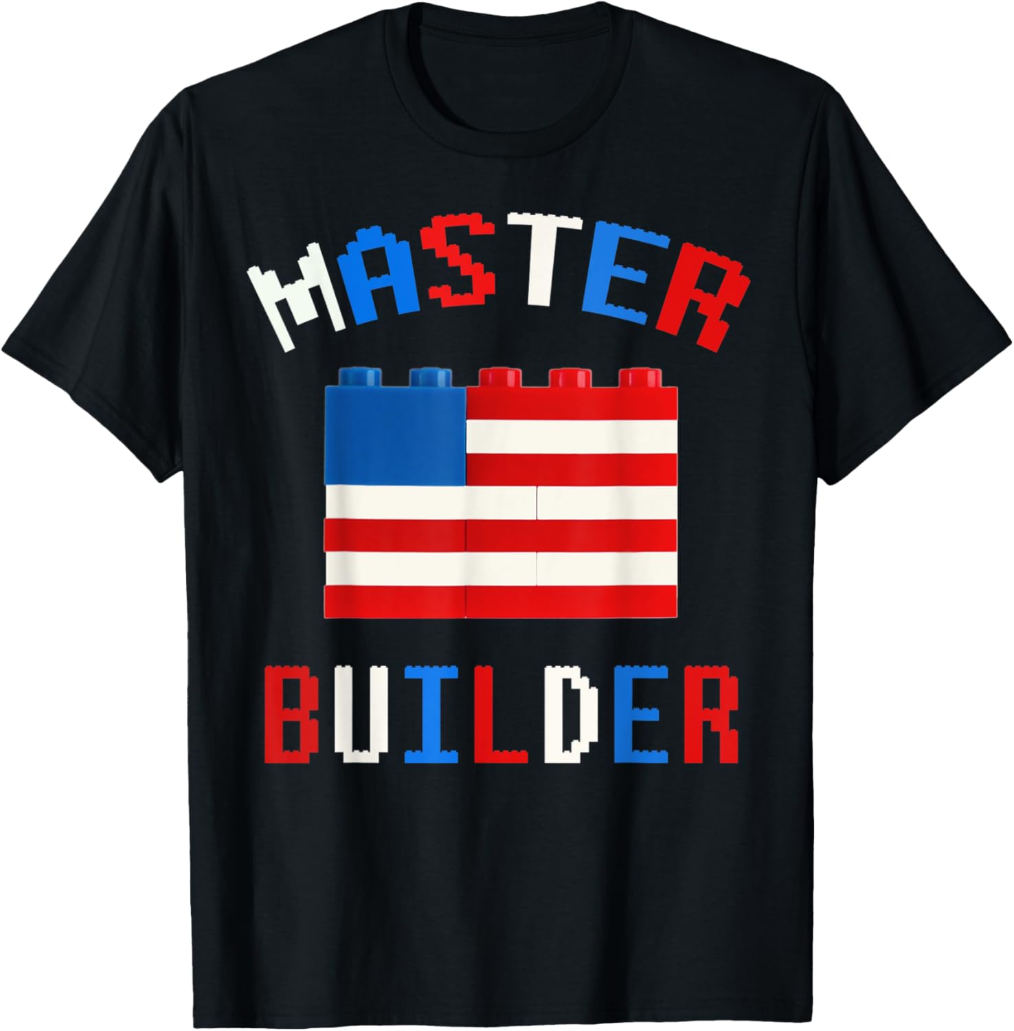 Master Builder Usa Building Blocks Us Brick Flag Patriotic