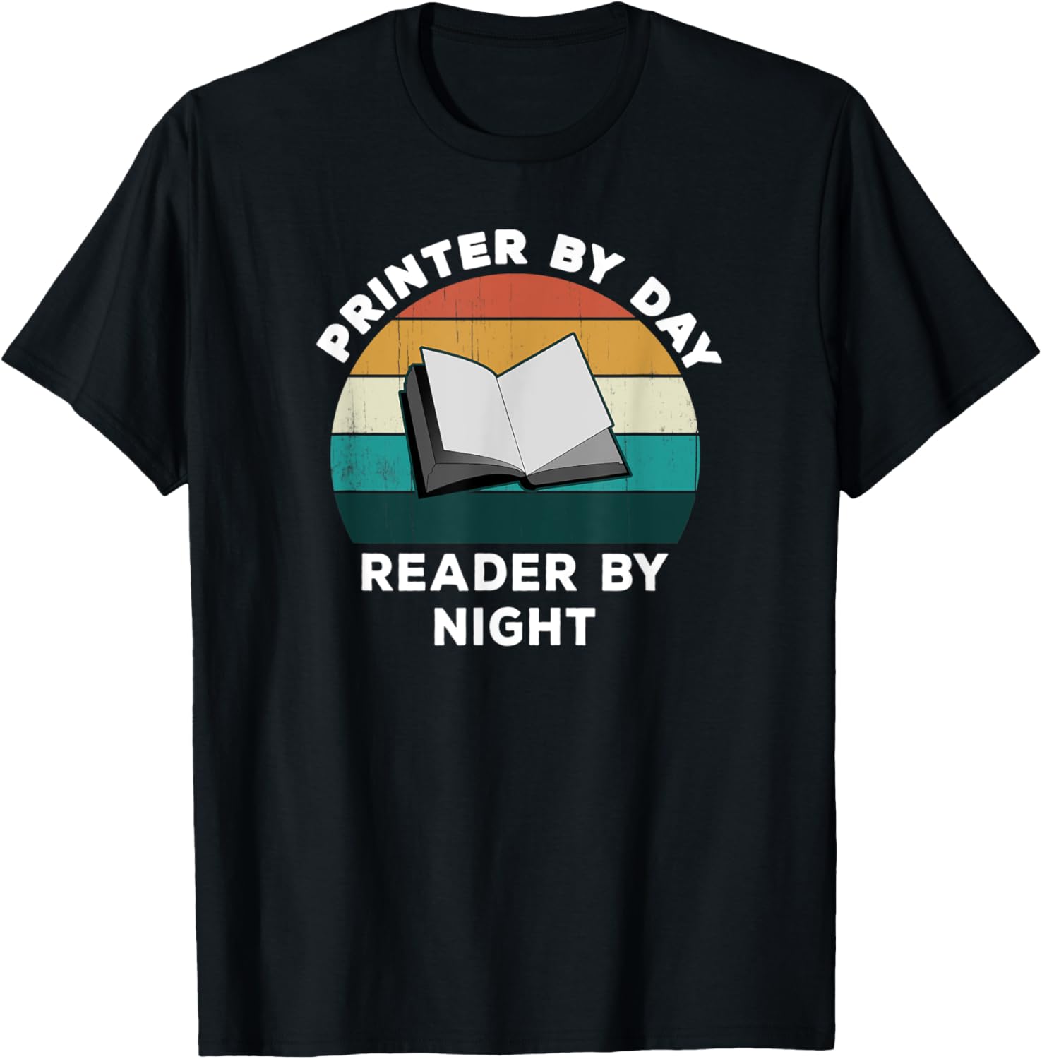 Funny Printer By Day Reader By Night Print Cool Book Lover