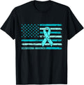 Scleroderma Awareness Usa Flag Teal Ribbon Scleroderma