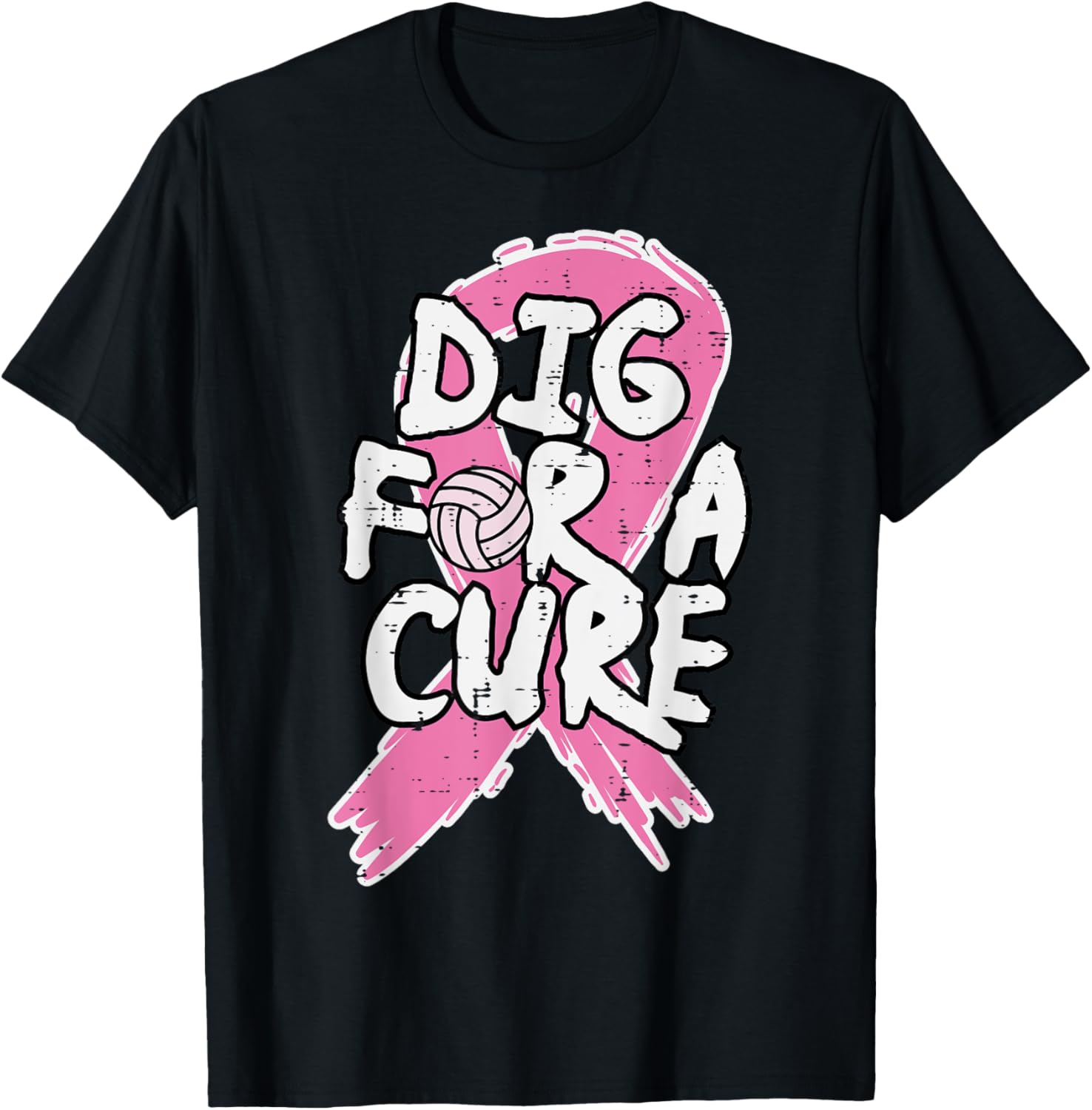 Breast Cancer Volleyball Dig For Cure Awareness Women Girls