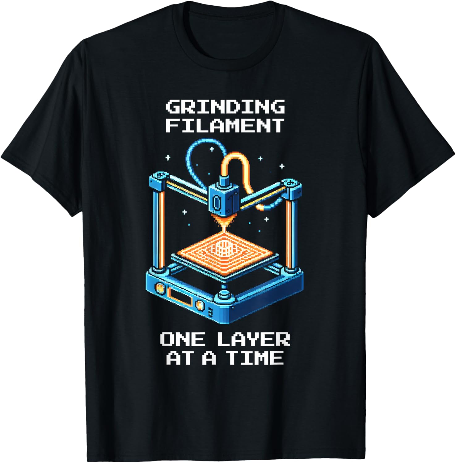 Grinding Filament 3D Printer Pixel Art Design