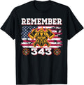 Remember Vintage Distressed Firefighter American Flag 343