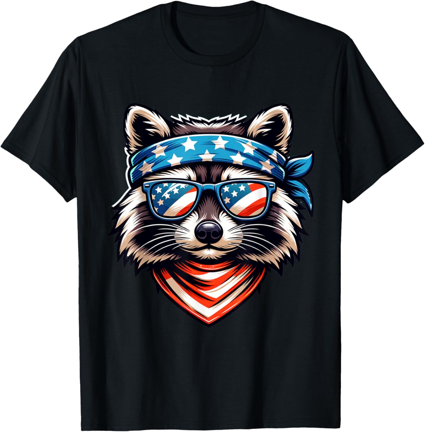 Patriotic Raccoon 4Th Of July American Flag Trash Panda