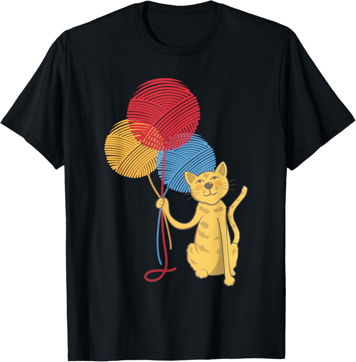 Cat Holding Yarn Balloon Birthday