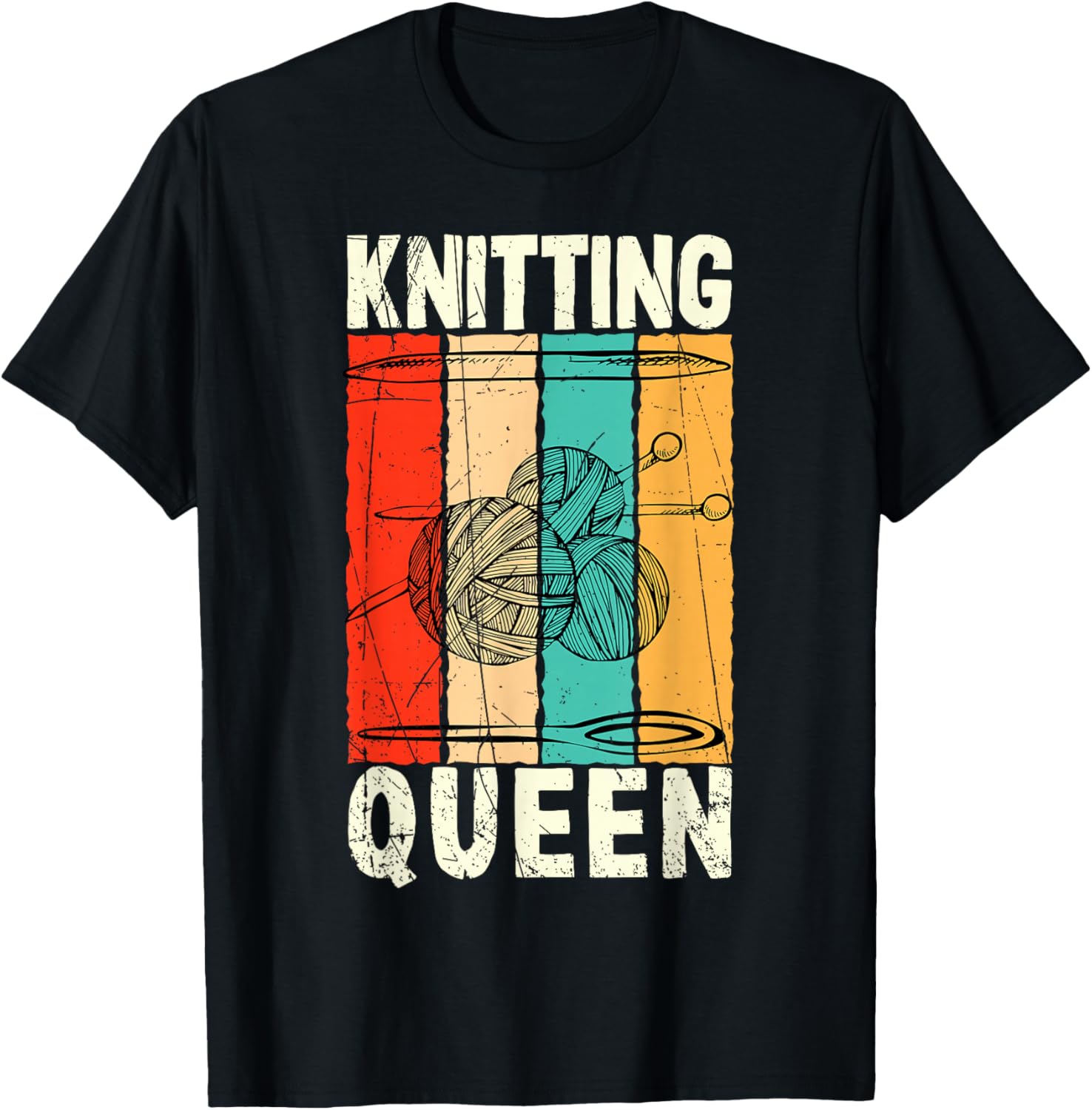 Knitting Queen Crocheting Lover Funny Yarn Wool Pun