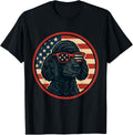 Patriotic Black Standard Poodle Vintage Usa Flag 4Th Of July