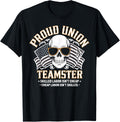 Teamster Union Proud Labor Day Gift American Flag Skull