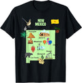 Tourist Attractions Map Of New Mexico State Usa Flag