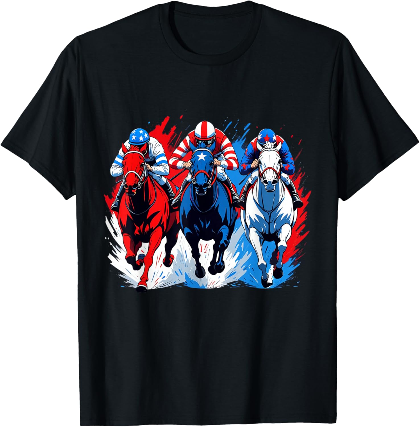 Horse Racing Jockey 4Th Of July American Flag Usa Men Women