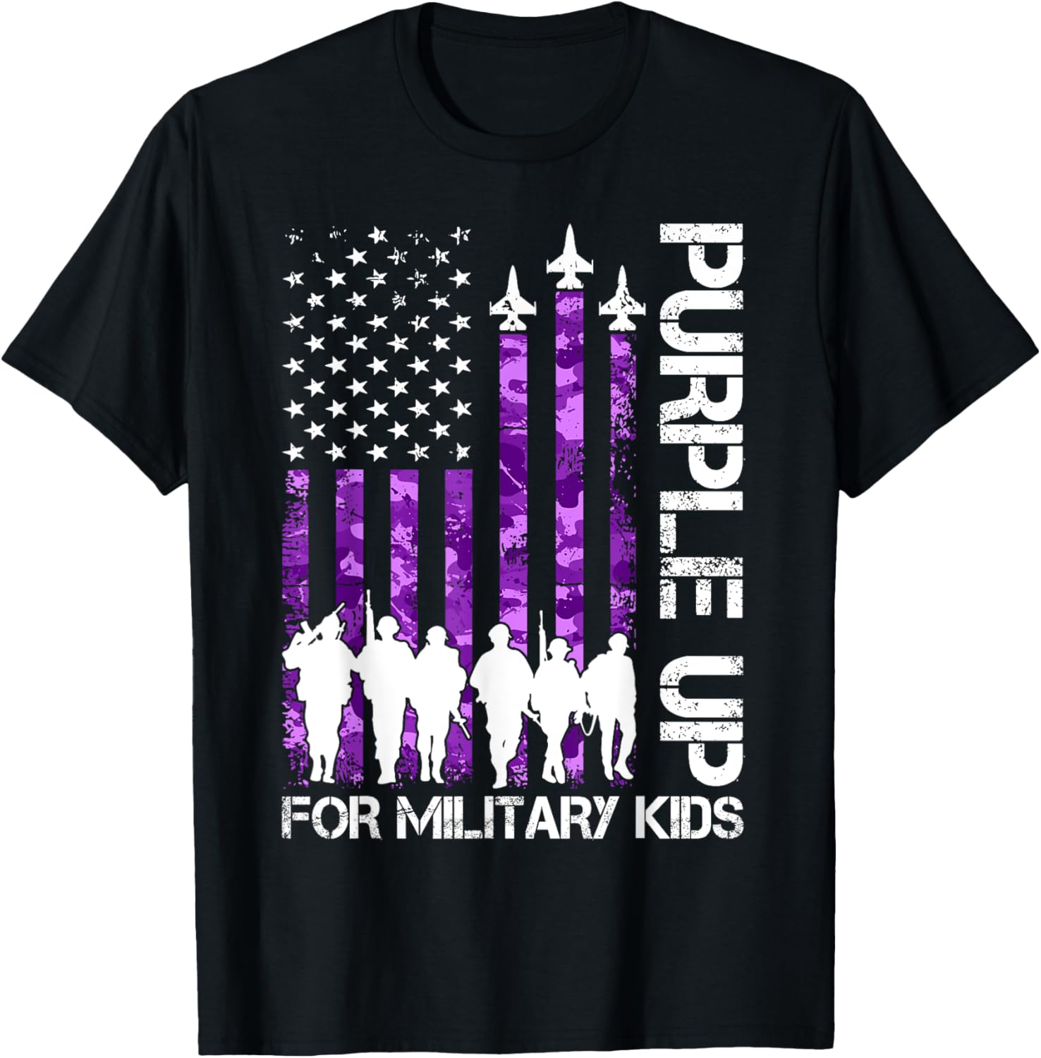 Purple Up For Military Kids Military Child Month Usa Flag