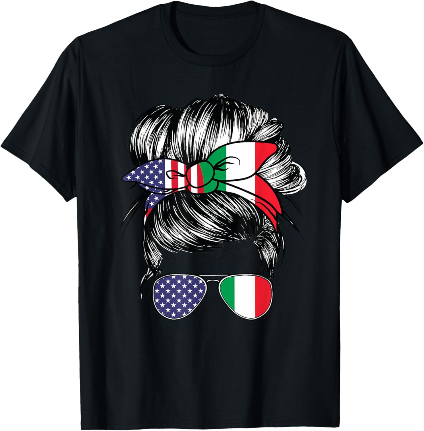 Italy Flag American Women Girl Usa Heritage Italian