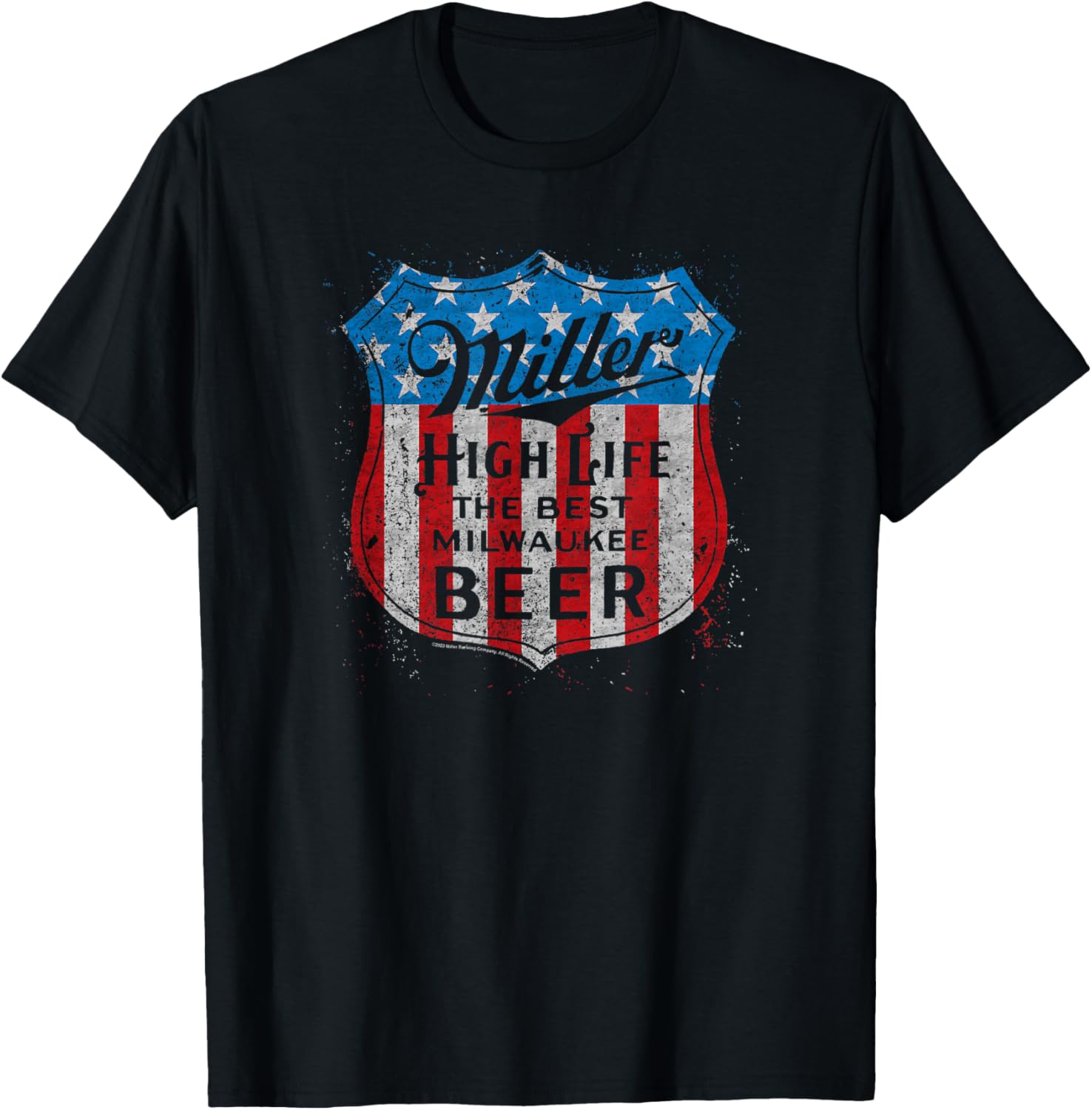 Coors Miller High Life Patriotic American Flag Shield