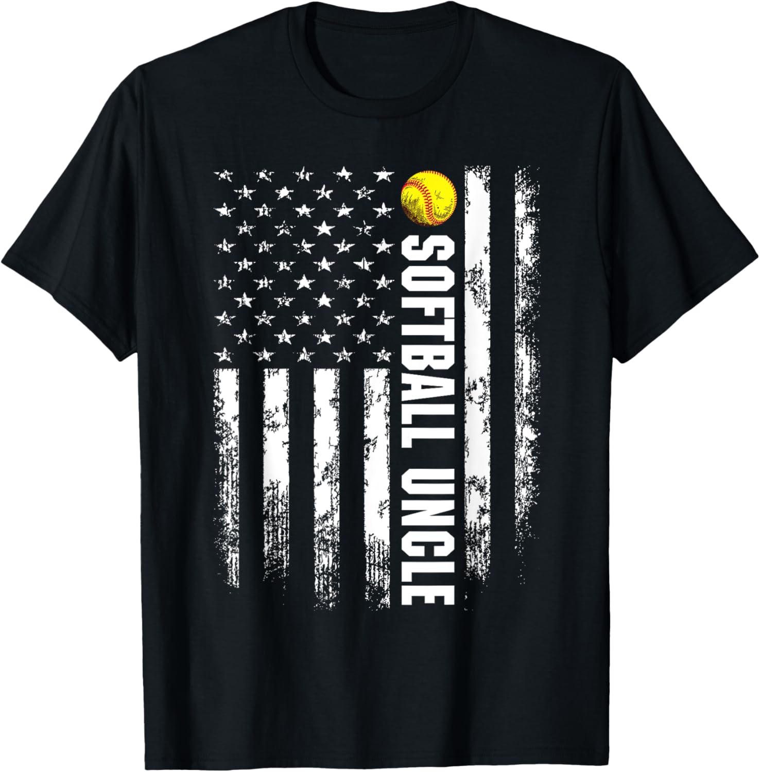 Vintage American Flag Softball Uncle Christmas