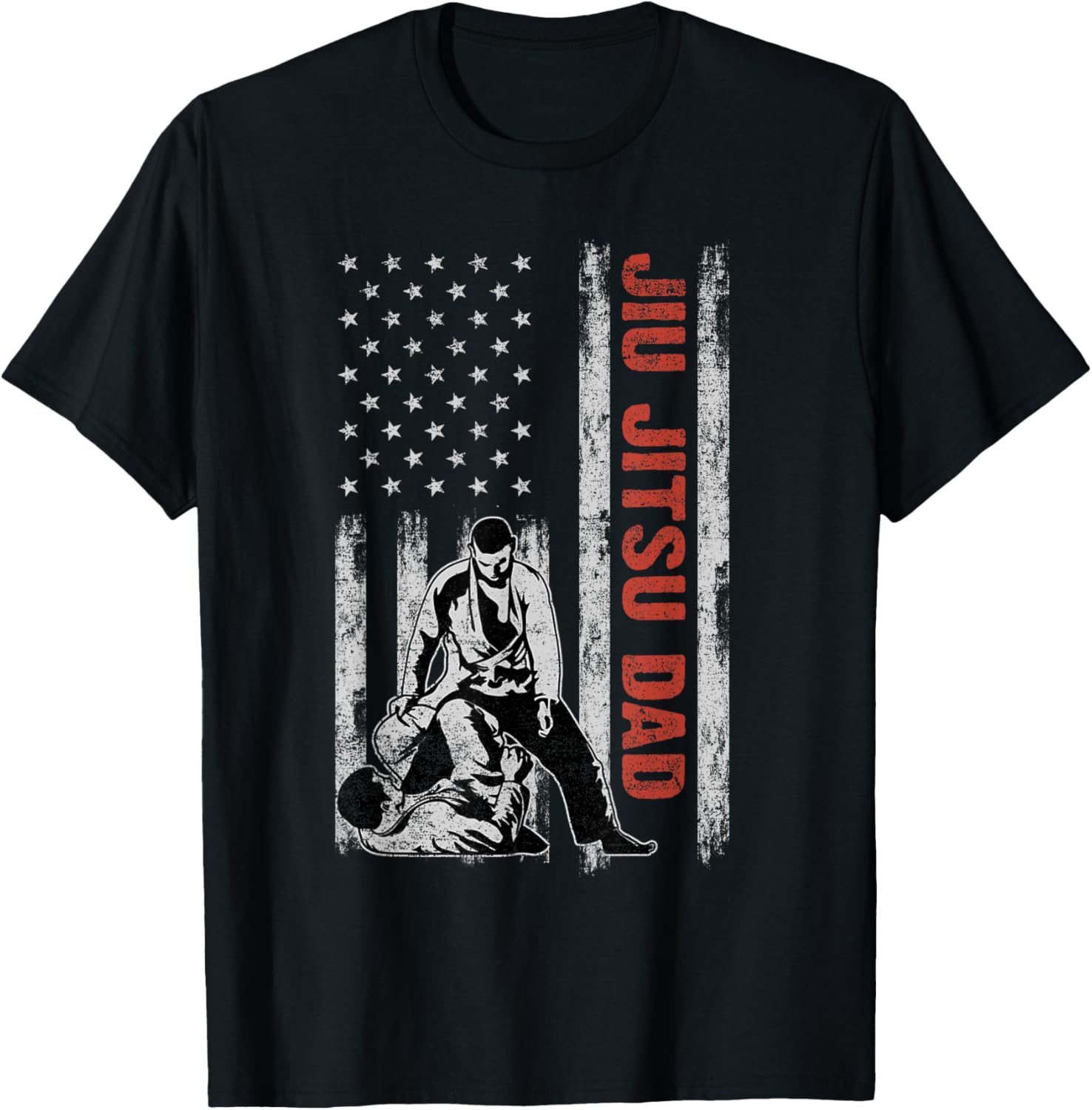 Jiu Jitsu Dad American Flag Fathers Day 4Th Of July Gift