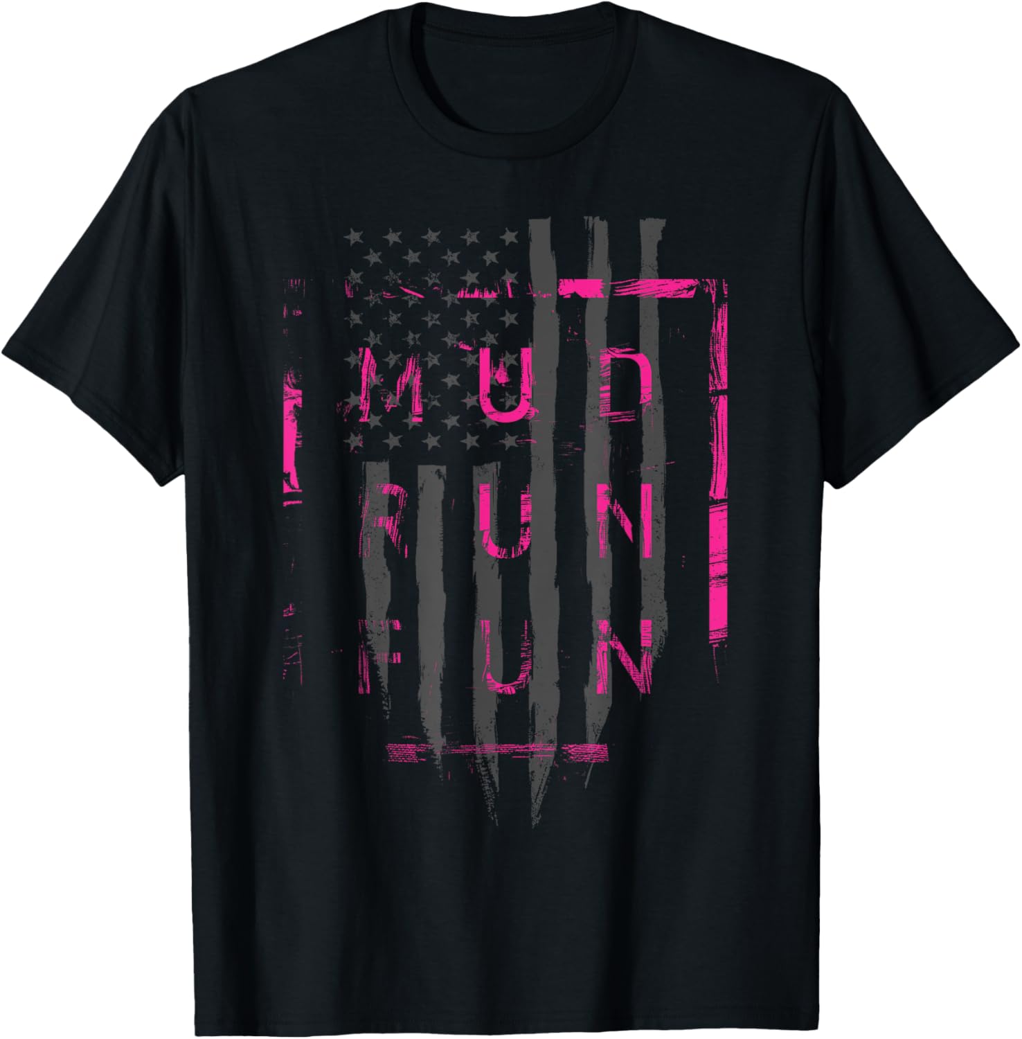 Mud Run Fun Usa Flag Pink Mudder Trail Running And Mudding