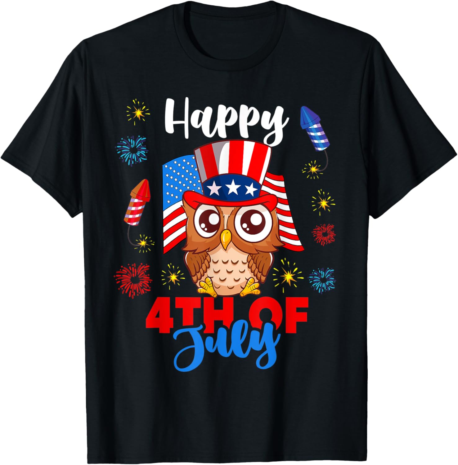 Funny American Usa Patriotic 4Th Of July Owl