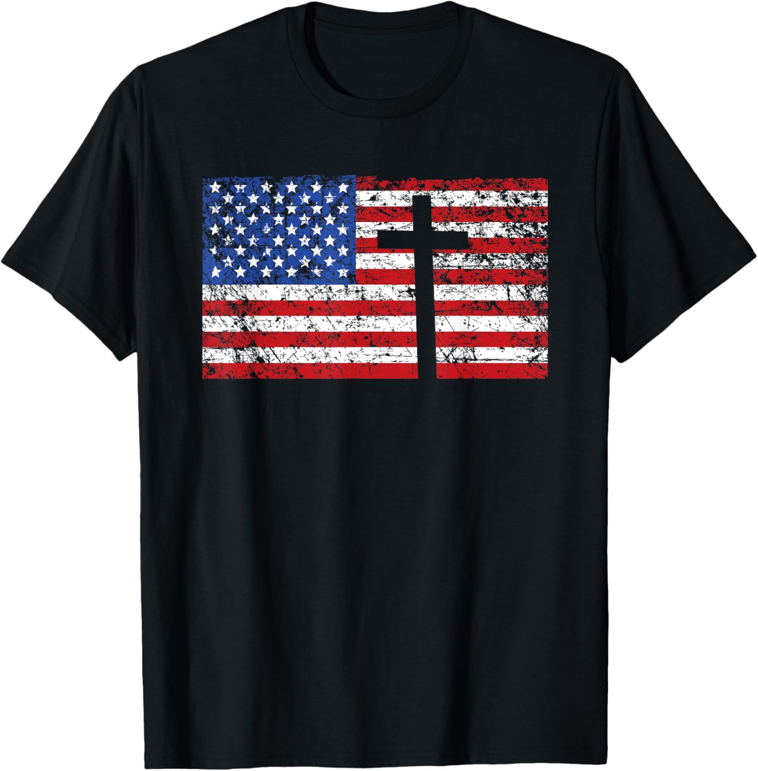 American Flag Cross Shirt Usa Christian Gift Trust God