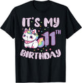 It's My 11th Birthday Unicorn Cat 11 Year Old Birthday Girls Kids Design 138