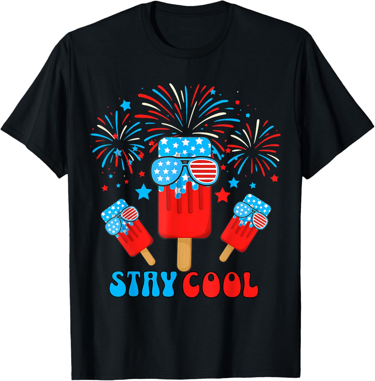 Stay Cool Ice Pop 4Th July Patriotic American Flag