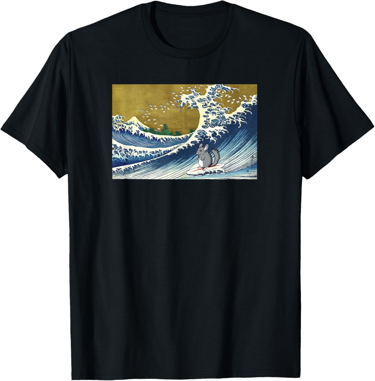 Retro Vintage Surfing Wave Pet Chinchilla Lover