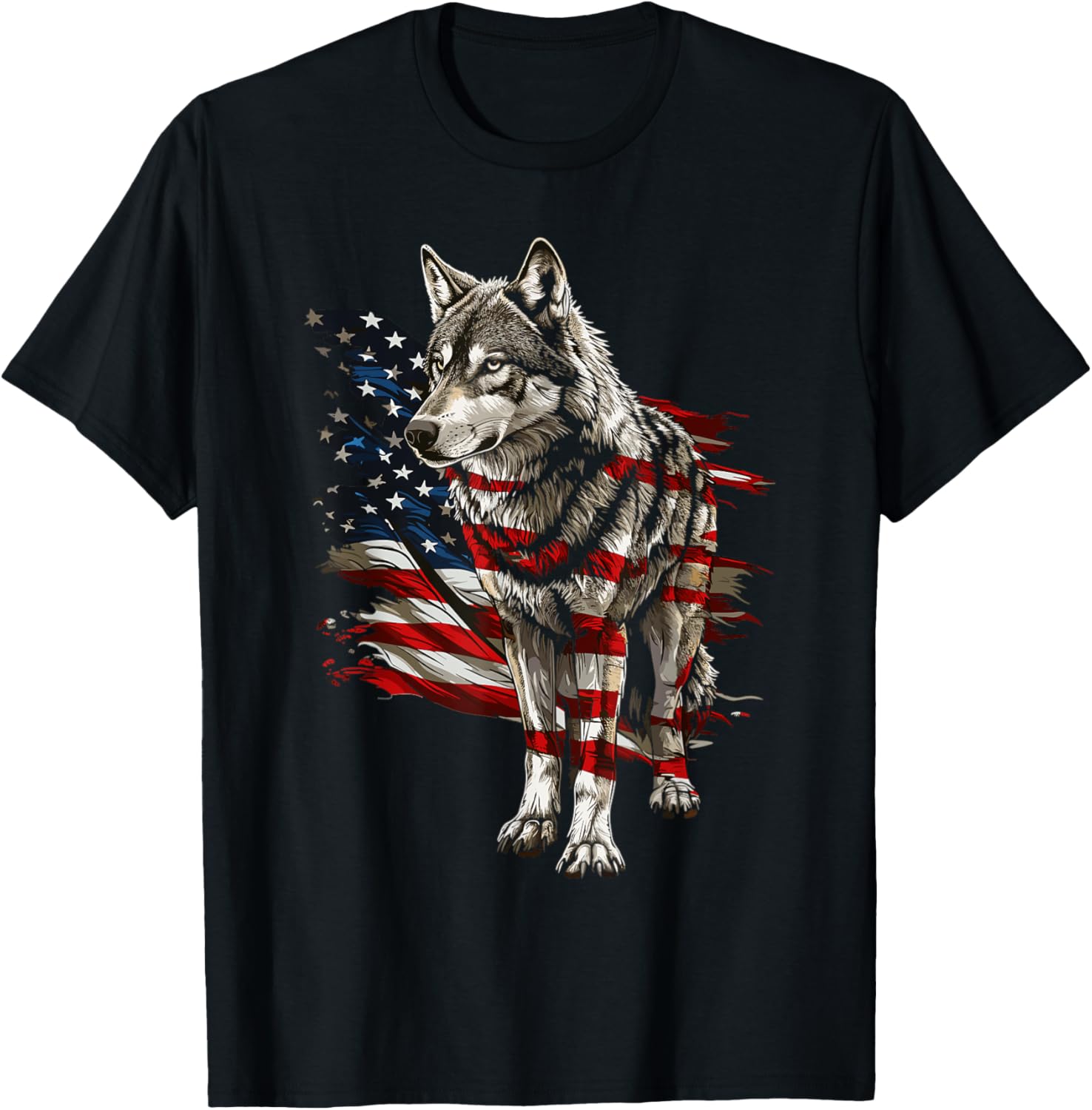 Wolf Outfit Patriotic Wolves 4Th Of July Usa American Flag