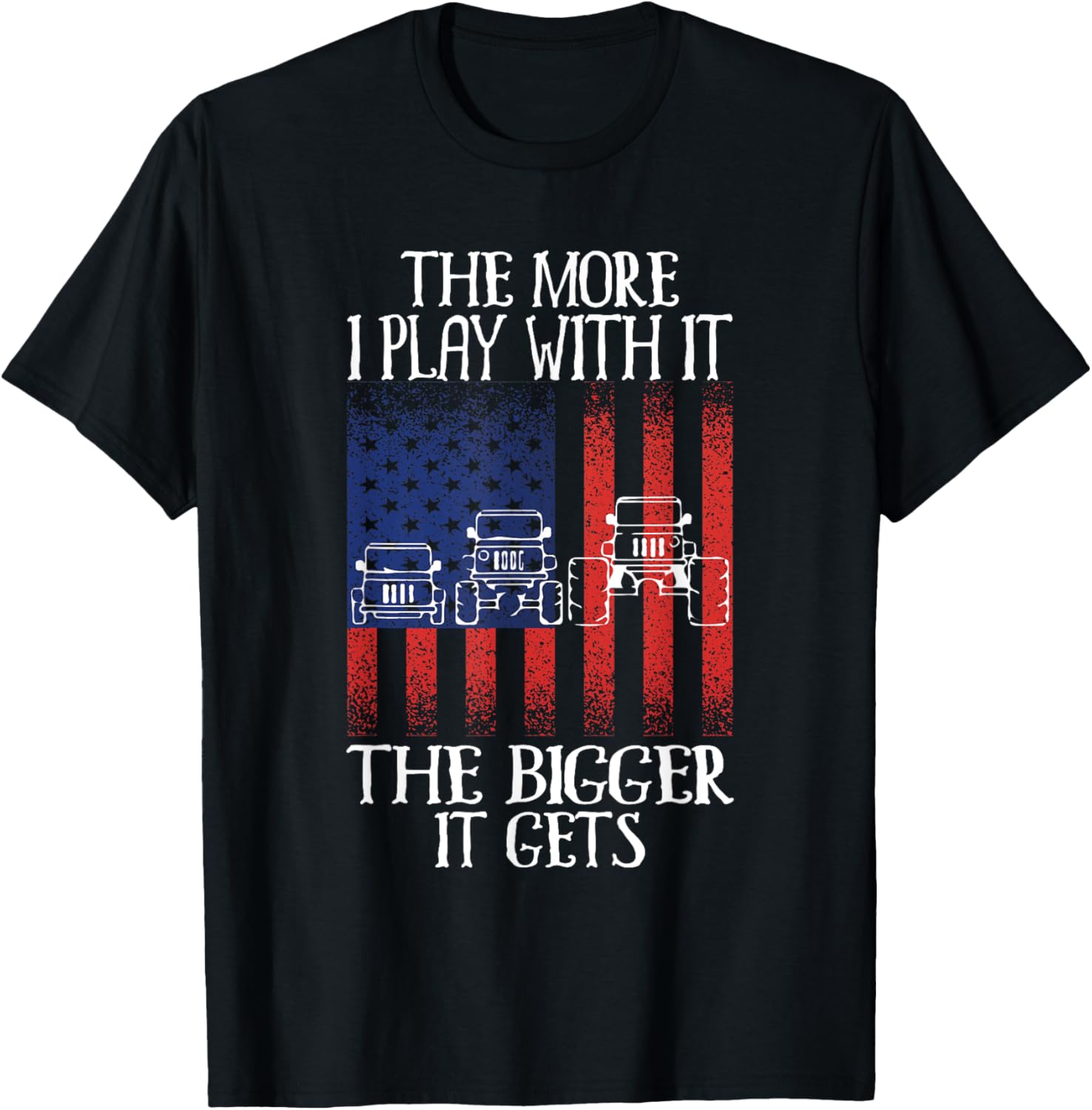 The More I Play With It The Bigger It Gets Funny Usa Flag