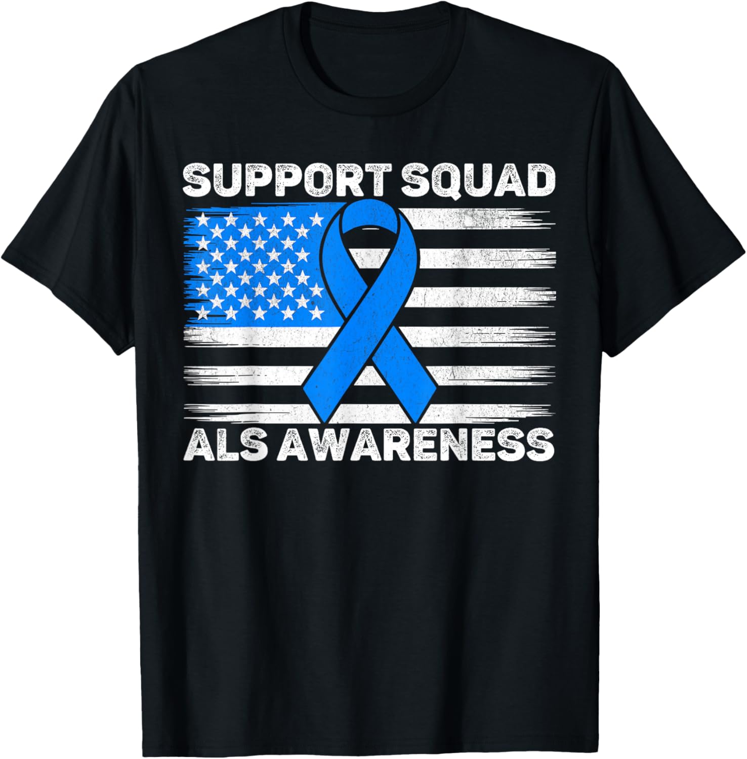 Support Squad Als Awareness Month Usa American Flag Men Dad